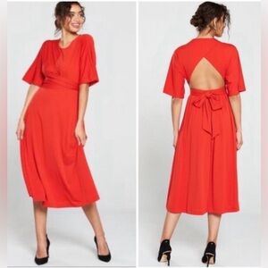 NWT Ted Baker Red Flutter Sleeve 
SIZE 1